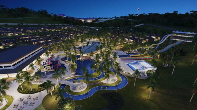 O resort contará com 308 chalés, águas quentes termais, parque indoor com cascatas, aquaplay, piscina de ondas, boliche, entre vários outros atrativos.