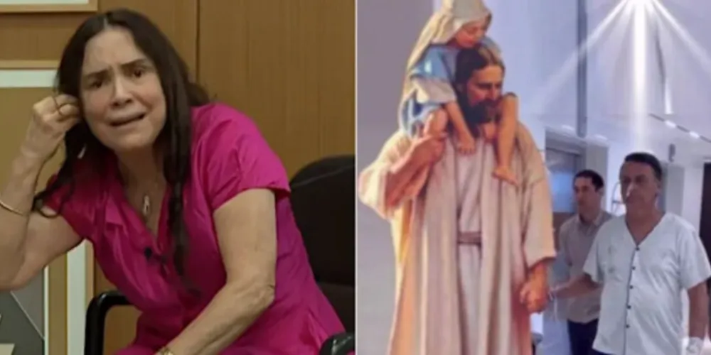 Imagem ilustrativa da imagem Regina Duarte diz que foto de Bolsonaro com Jesus não é fake
