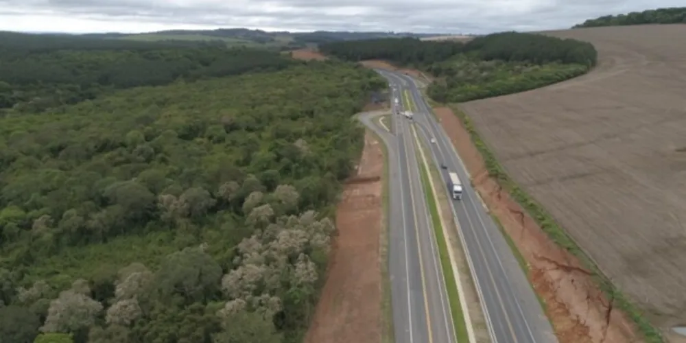 Trecho liberado nesta semana é na região do Alto do Amparo, em Tibagi, entre os kms 426 e 421