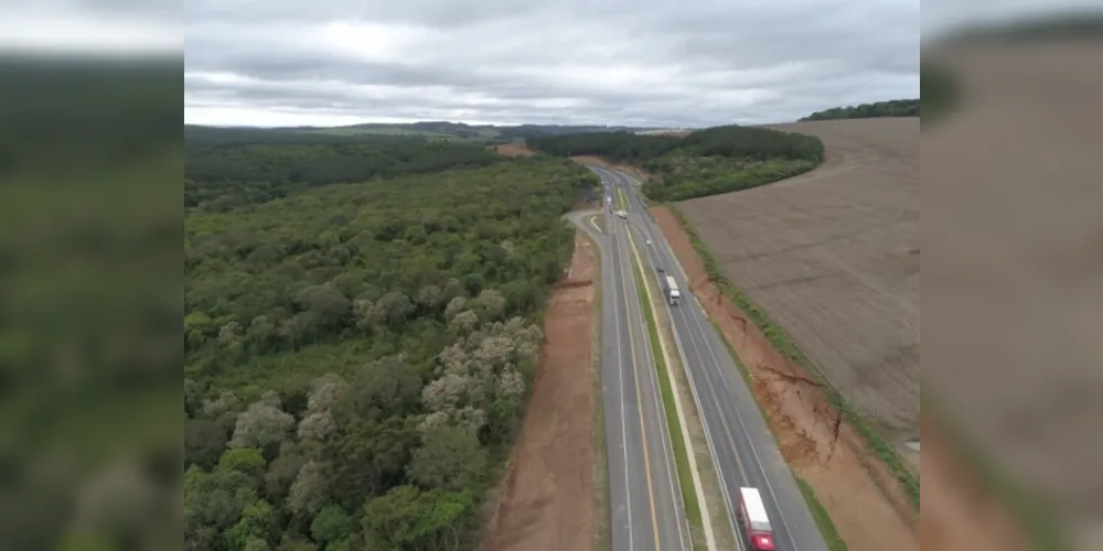 Trecho liberado nesta semana é na região do Alto do Amparo, em Tibagi, entre os kms 426 e 421