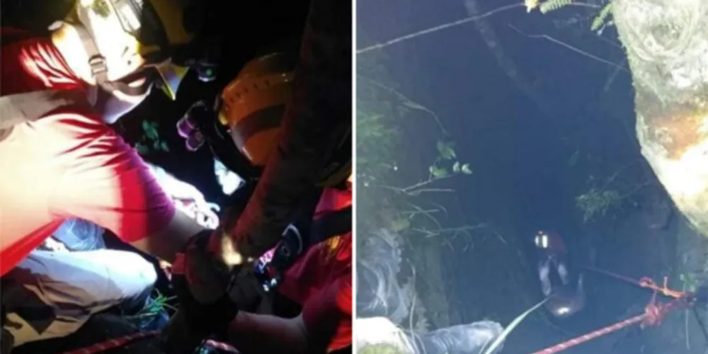 Retirada do corpo levou 11 horas de trabalho complexo dos Bombeiros.