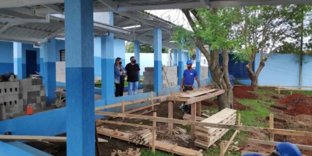 Representantes da prefeitura acompanharam o andamento das obras nesta semana