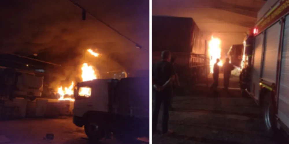 Imagens encaminhadas ao jornalismo do Portal aRede mostram a dimensão do incêndio