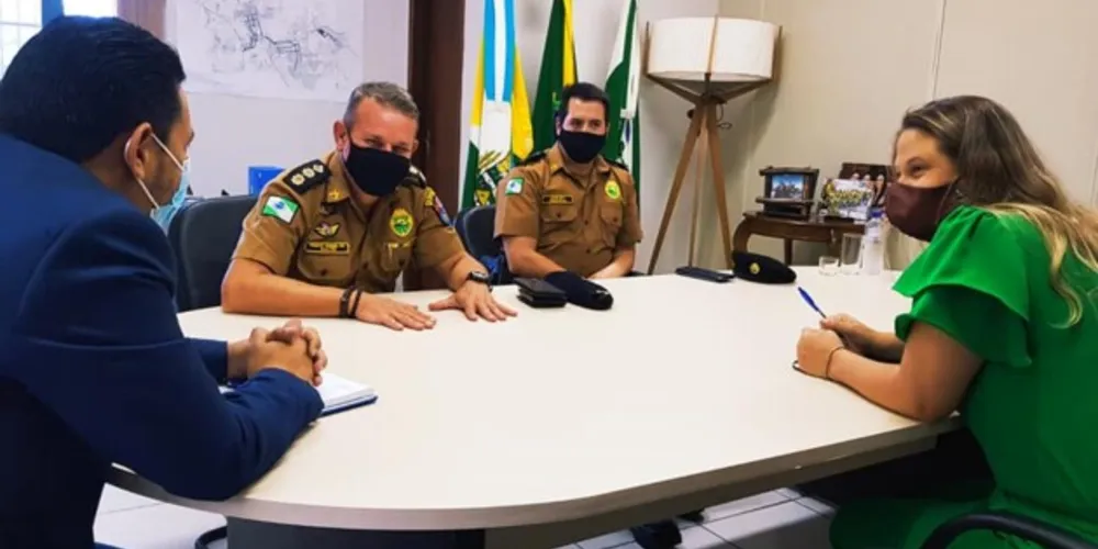 Representantes da prefeitura estiveram reunidos com o novo comandante do 26º Batalhão da Polícia Militar
