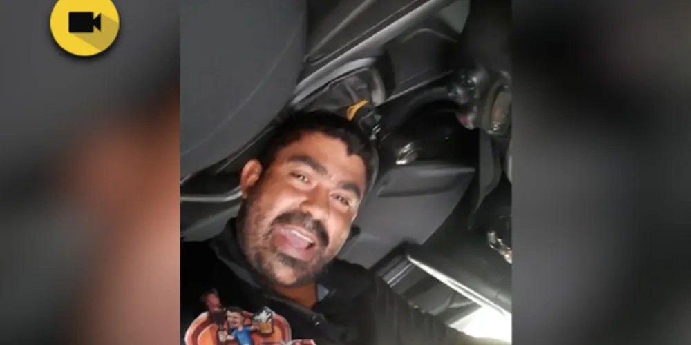 João Diomir, de 43 anos, gravou um vídeo humorado sobre seu acidente.