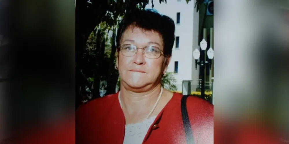 Maria da Luz Biagini, morreu após ser atingida por um caminhão-baú, na Rua Califórnia, próximo ao Lago de Olarias, em Ponta Grossa