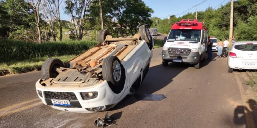 Acidente ocorreu na tarde desta segunda-feira (20), em Ponta Grossa