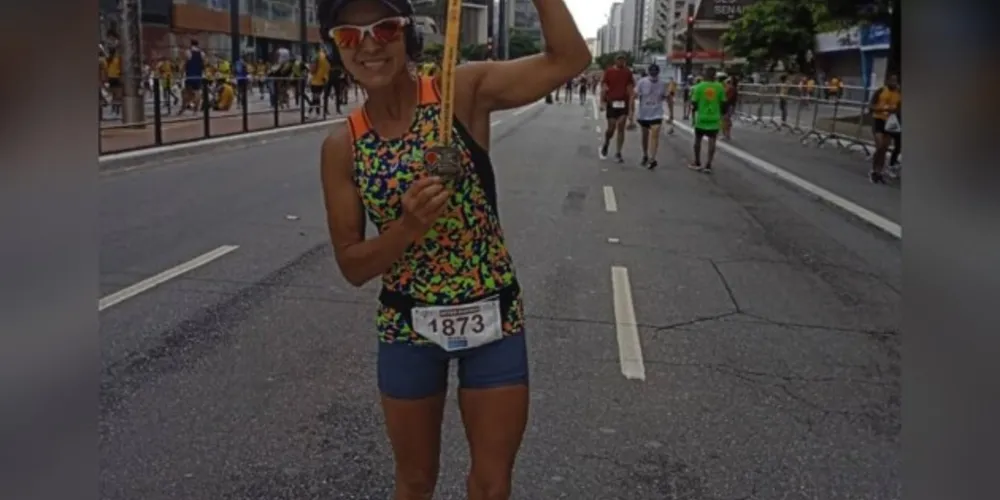 Maria Aparecida Chaves Vaz, de 55 anos, ficou em 12º lugar na colocação geral e 1º na categoria.