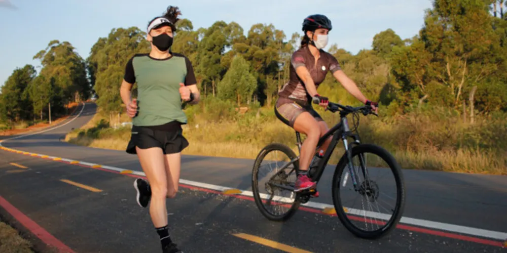 Ciclofaixa fica entre Ponta Grossa e a localidade do Passo do Pupo.
