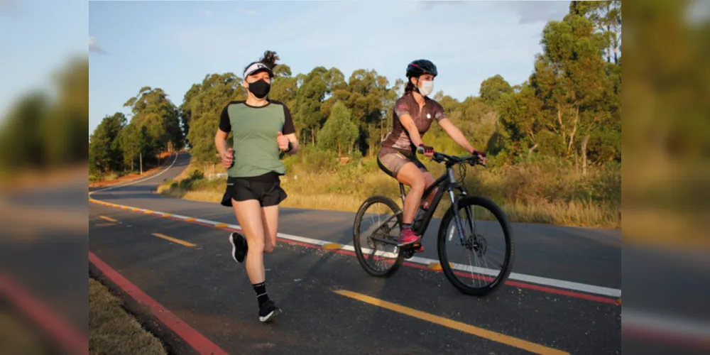 Ciclofaixa fica entre Ponta Grossa e a localidade do Passo do Pupo.