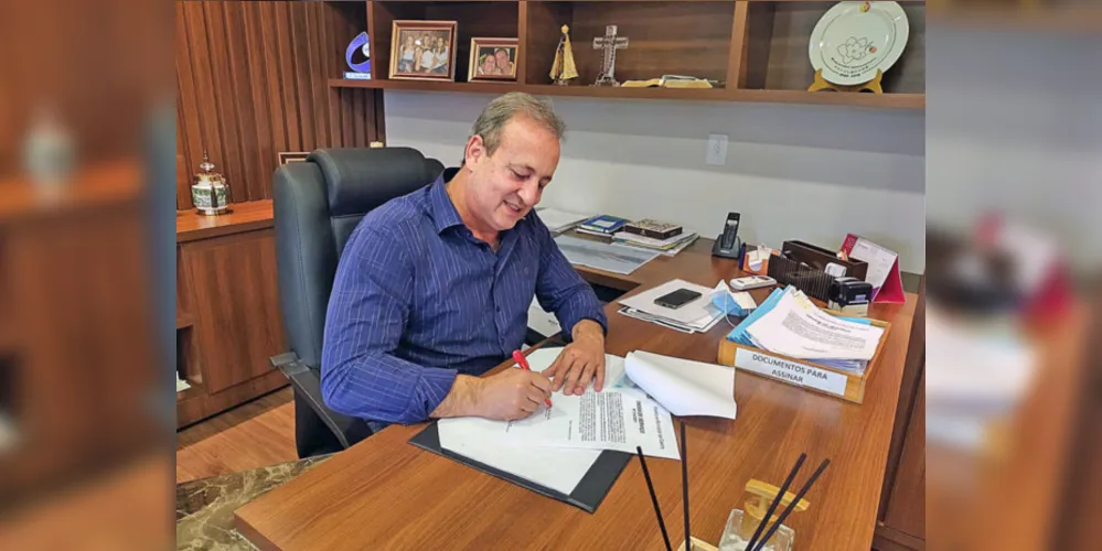 Ordem de serviço foi assinada nesta terça-feira (25) pelo prefeito Moacyr Fadel