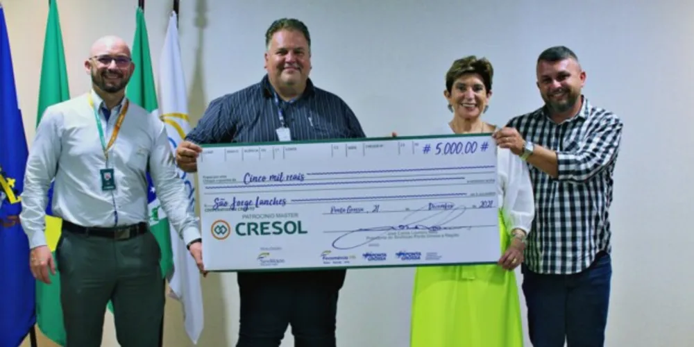 Anderson Machado, proprietário da empresa comemora o 1º lugar e agradece a oportunidade por ter a oportunidade participar.