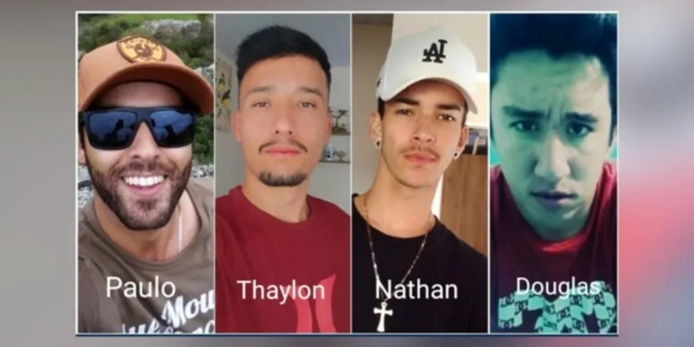 No acidente morreram Paulo Rutiele, Douglas Souza, Thaylon Alves e Nathan Krucz