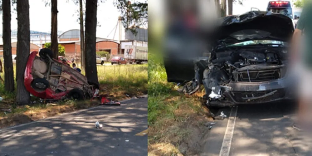 Colisão entre três veículos deixou uma pessoa em óbito BR-153, próximo ao Parque Industrial, em Imbituva