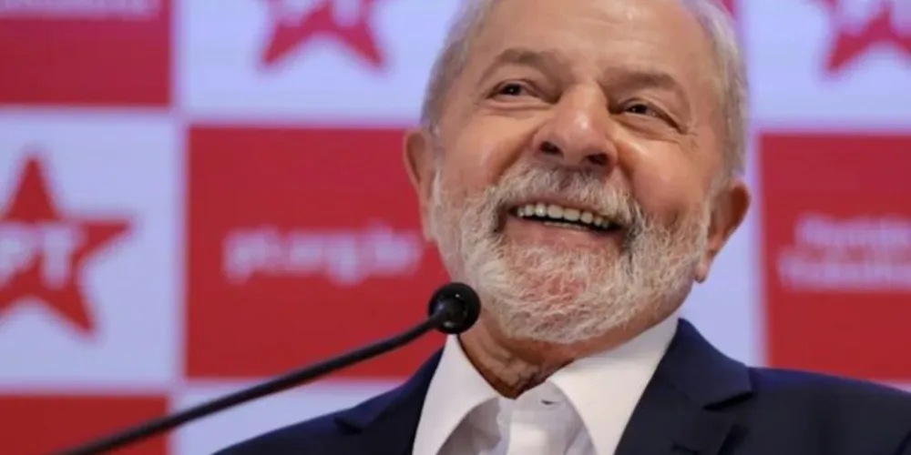 O ex-presidente Lula em coletiva de imprensa 