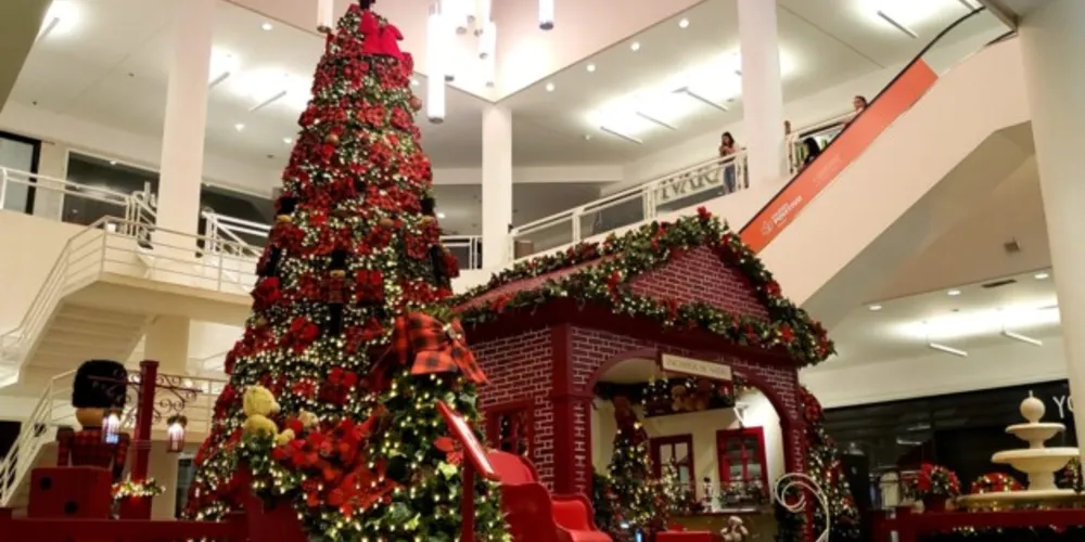 Palladium Shopping Center de Ponta Grossa traz a decoração ‘Encantos de Natal’, assinada por uma das maiores decoradoras natalinas do País, Cecília Dale.