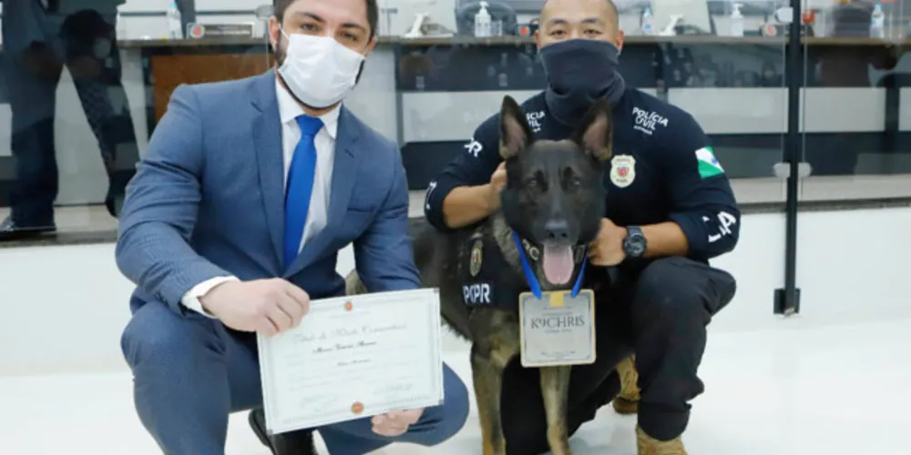  É a primeira vez que um dos cachorros da instituição é homenageado individualmente.
