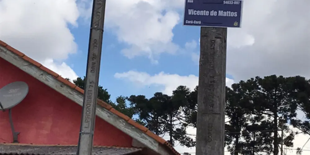 As placas chegam ao Cará-Cará e Chapada.