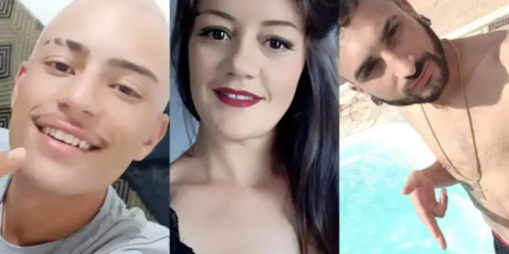 Sann Simpools, de 19 anos, Claudia Portela, de 33 anos, e Robson Tiago Avelino, de 28 anos.
