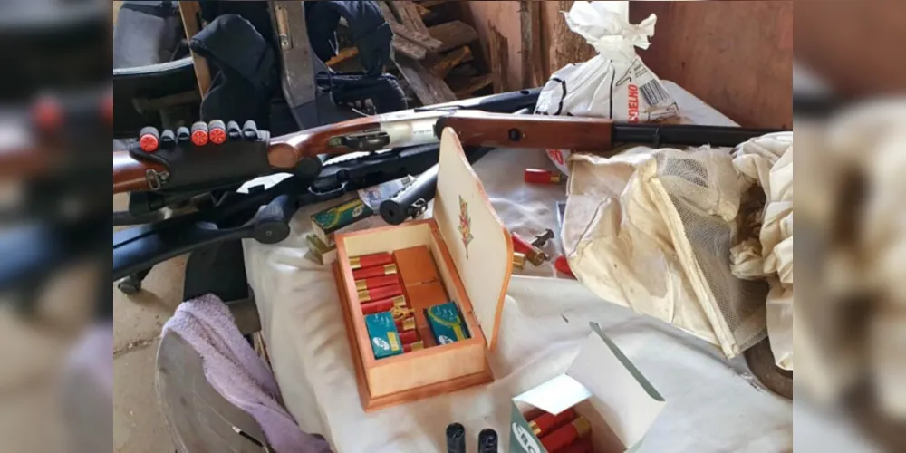 Armamento foi apreendido por possivelmente ser utilizado em crime de ameaça