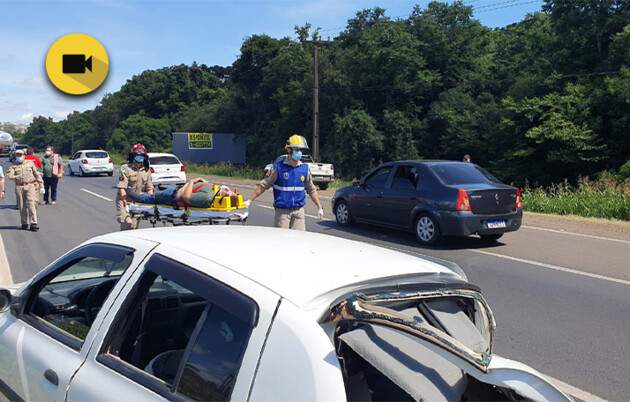 Imagem ilustrativa da imagem Motorista é ejetado de carro em acidente na BR-376