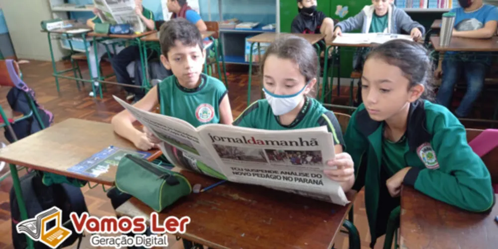 Alunos manusearam e interpretaram edições do Jornal da Manhã
