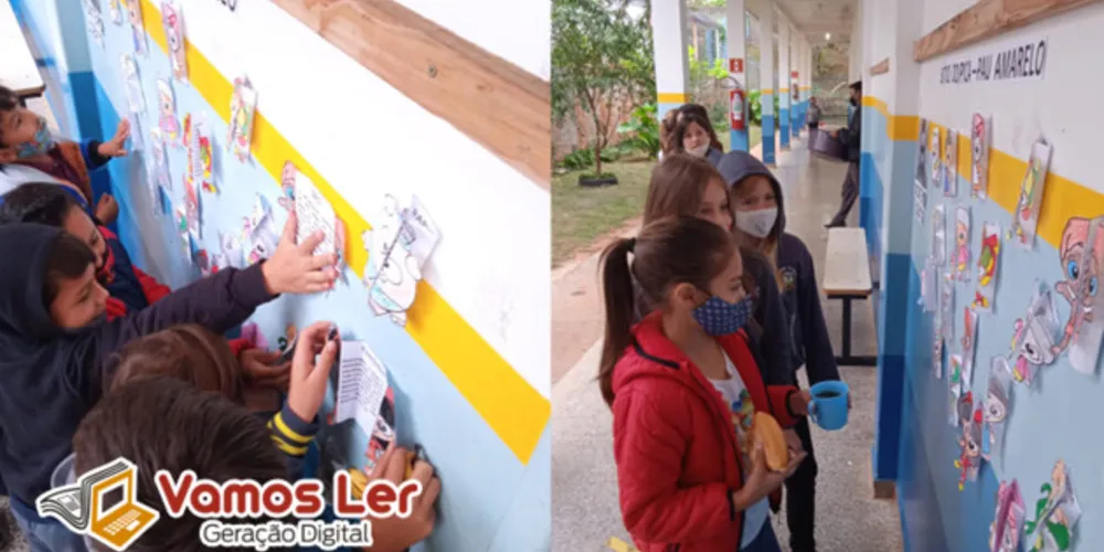 Exposição em mural e ilustrações foram partes marcantes do trabalho