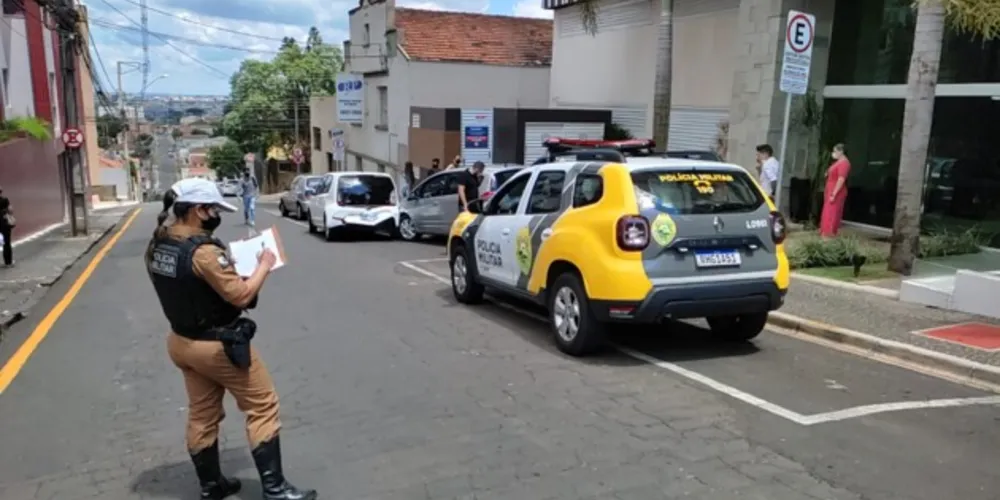 A Polícia Militar esteve no local para registrar a ocorrência