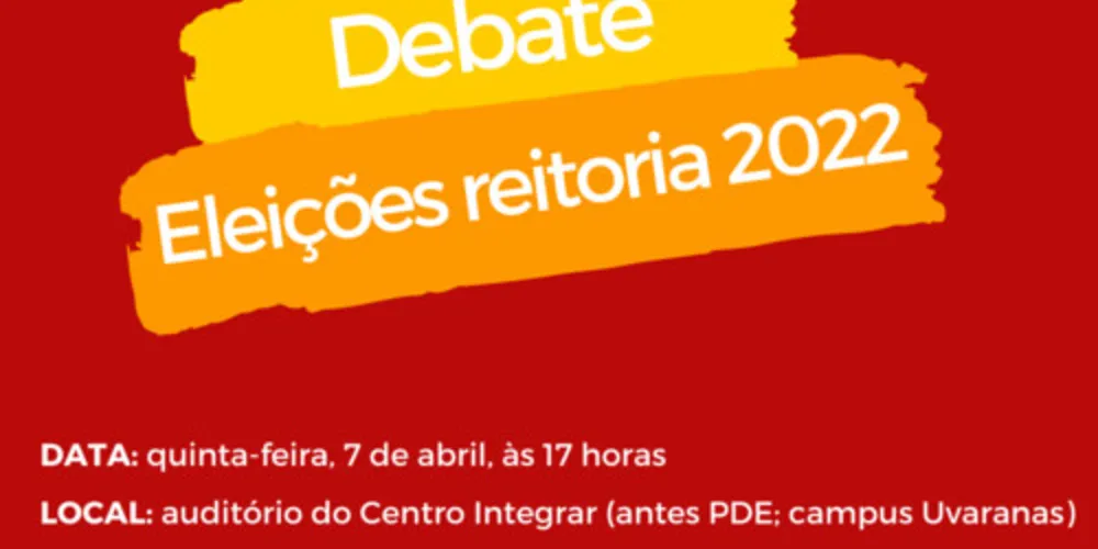 SINDUEPG realiza debate entre os candidatos a reitoria nesta quinta-feira (07)
