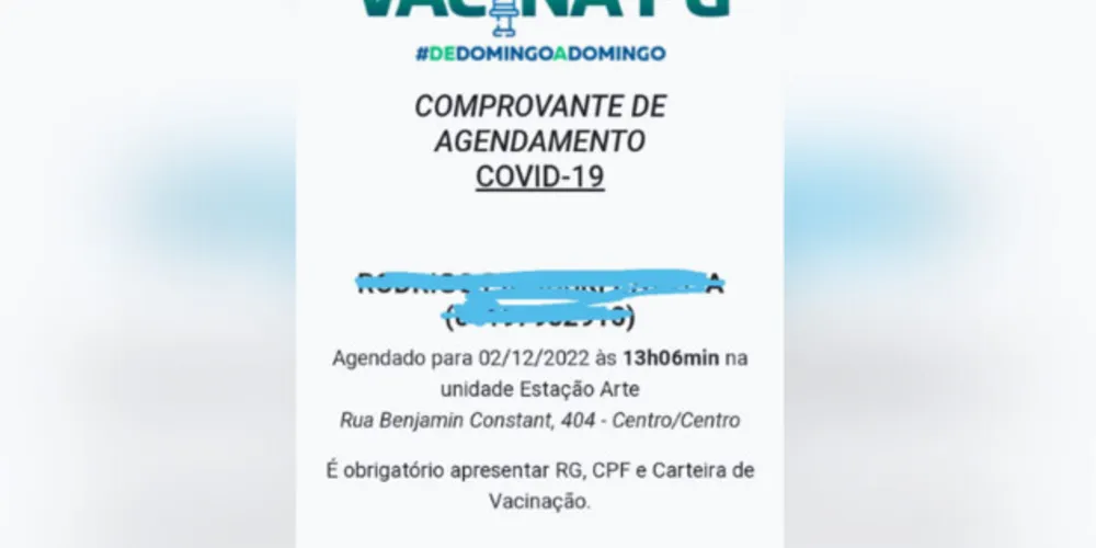 Imagem ilustrativa da imagem Sistema que agenda vacinação erra e revolta moradores de PG