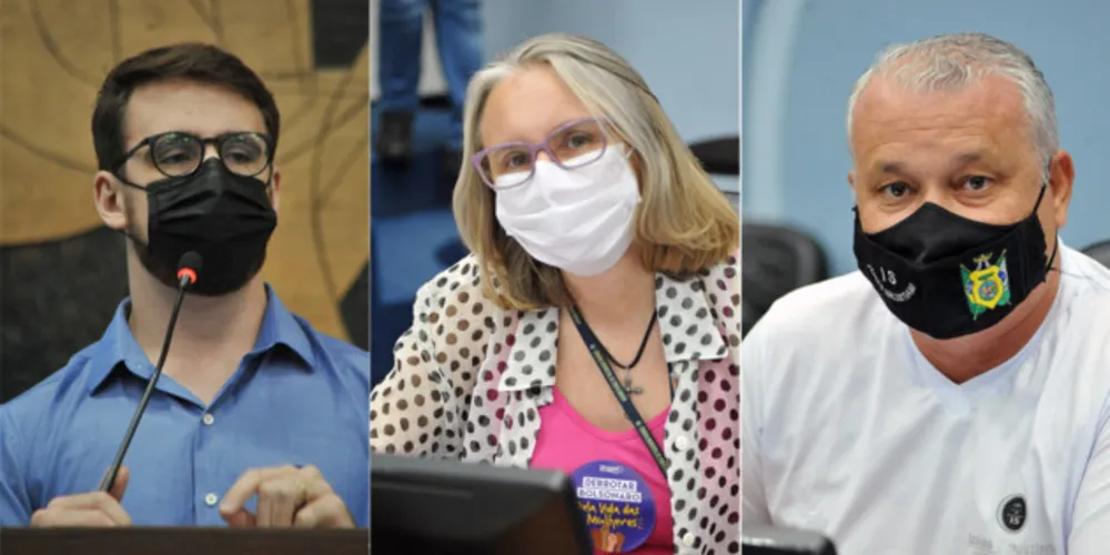 Da esquerda para a direita: Geraldo Stocco, Josi do Coletivo e Izaías Salustiano.