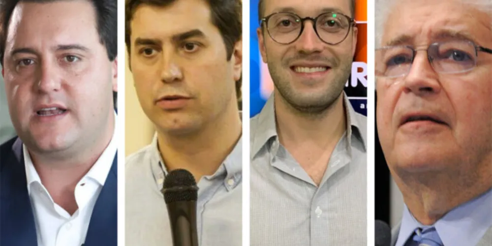 Ratinho Junior, Cesar Silvestri, Filipe Barros e Roberto Requião.