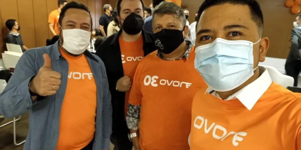 Lino Lopes, Davi Ribeiro, João Vicente e André Pimentel, lideranças do Novo Ponta Grossa.