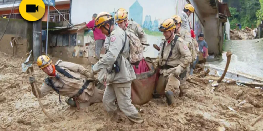 Imagem ilustrativa da imagem Chuvas em Petrópolis destroem cidade e causam 40 mortes