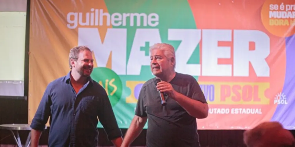 À esquerda, Guilherme Mazer (Psol), e à direita Roberto Requião (PT)