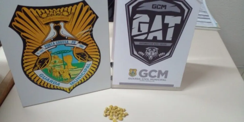 Em revista pessoal, foram encontradas 25 pedras de crack e R$ 150,00 em dinheiro.