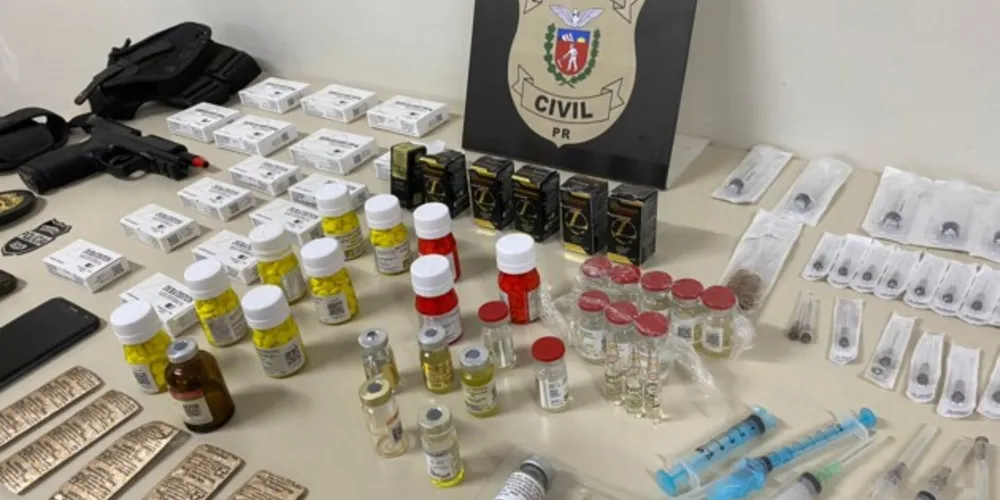 Polícia Civil de Ponta Grossa prende casal suspeito de comércio ilegal de anabolizantes