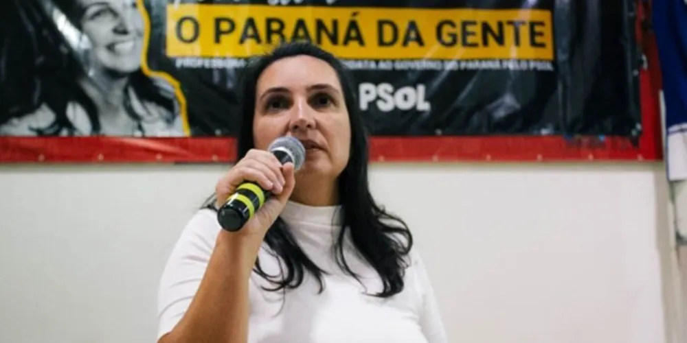 Professora Angela Machado (Psol), pré-candidata ao Governo do Paraná.