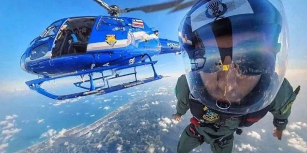 Polícia Militar do Paraná envia profissionais à Bahia para o I Simpósio de Operações Especiais e Atividade de Salto Livre Operacional.