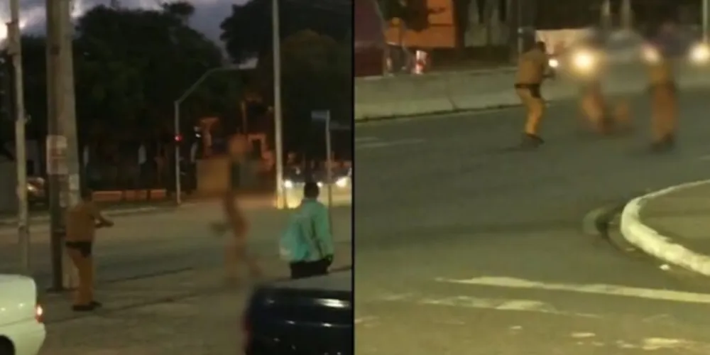 O homem estava ameaçando uma estudante com uma faca