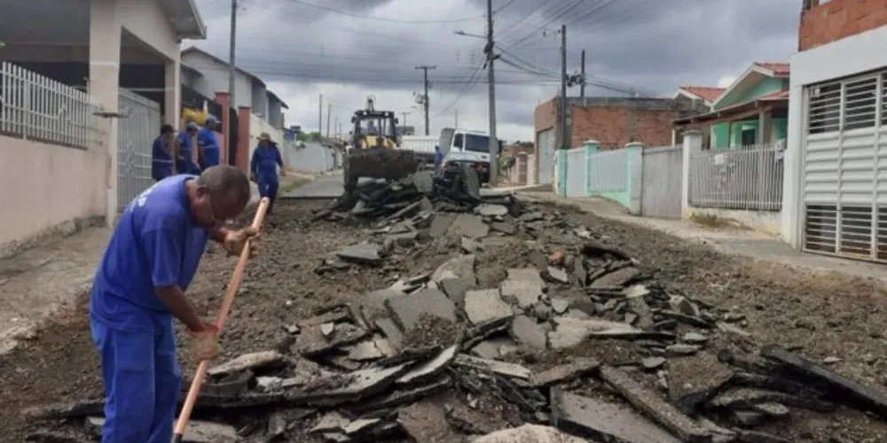 Telêmaco Borba investe mais de  R$ 100 mil para revitalizar ruas