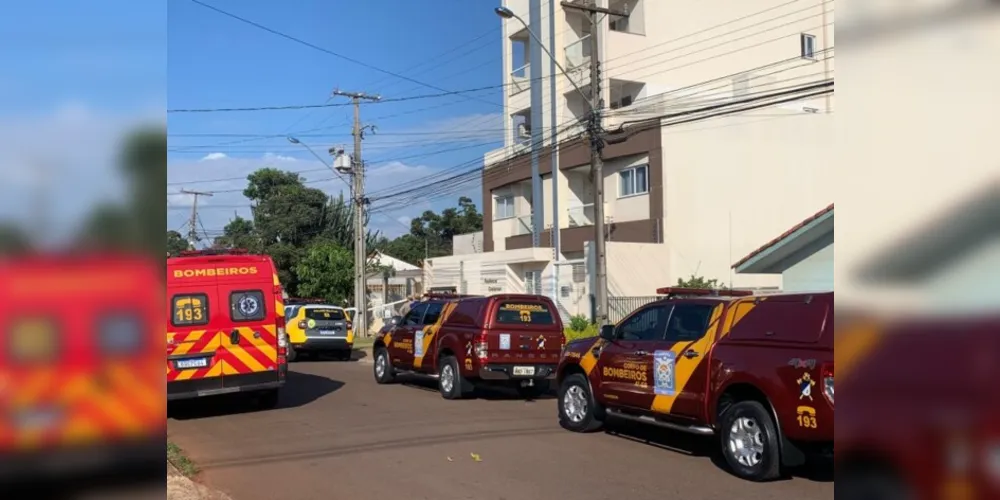 Várias equipes da Polícia Militar e do Corpo de Bombeiros foram acionadas para atender uma mulher mantida refém na manhã desta quinta-feira (24), em Cascavel