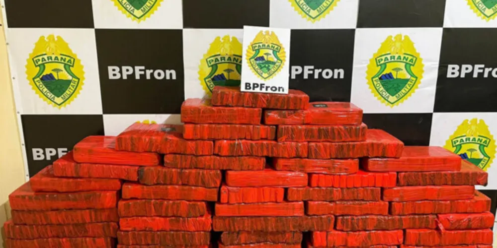 Mais de meia tonelada de maconha é apreendida pelo BPFRON no Oeste do estado