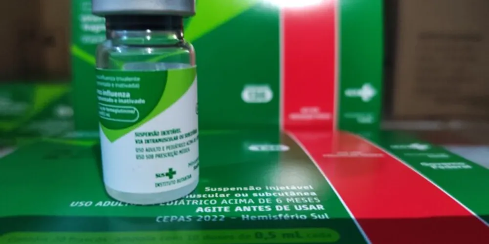 Mais 619 mil doses da vacina contra a gripe chegam ao Paraná