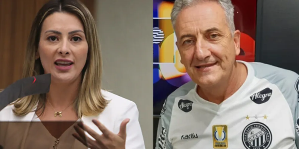 À esquerda a deputada Mabel Canto e à direita o ex-prefeito Jocelito Canto.