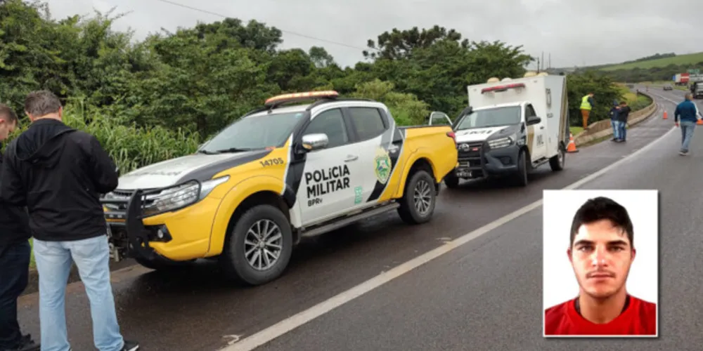 Corpo de Jhonatan Francisco de Oliveira Pedro foi achado na manhã dessa terça-feira (12), na PR-151, perto da ponte do Rio Pitangui