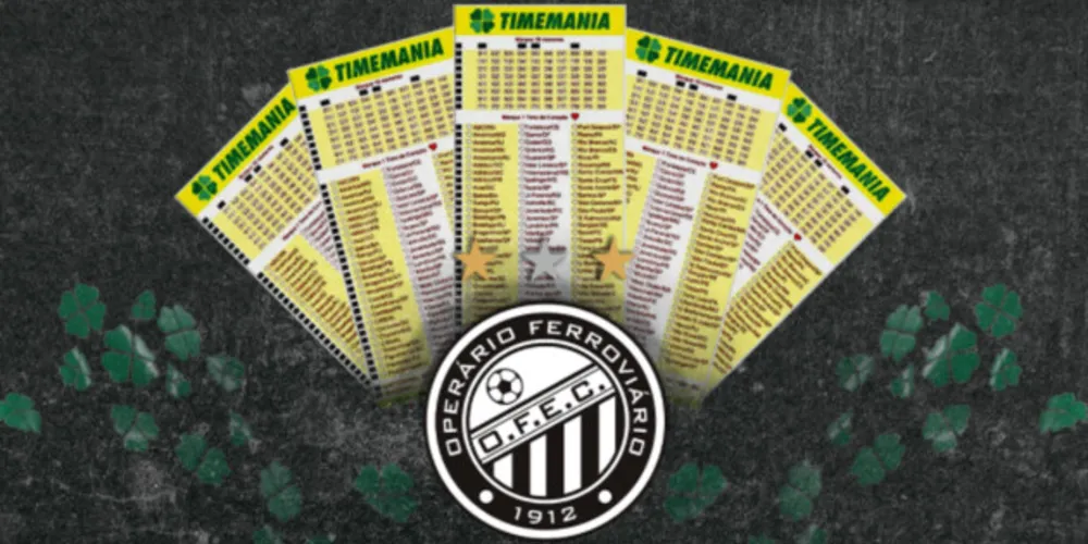 A partir do dia 2 de maio deste ano, o nome do Operário Ferroviário estará presente no bilhete da Timemania entre os 80 clubes do ranking da CBF.
