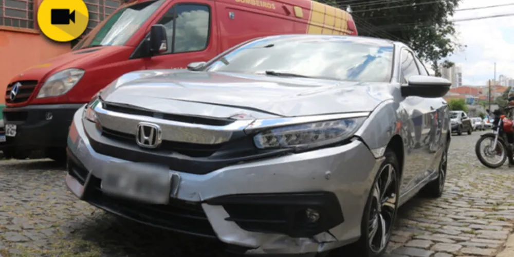 Imagem ilustrativa da imagem Moto fura preferencial e causa acidente em PG; veja vídeo