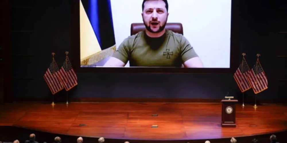 Zelensky se pronunciou ao congresso dos EUA