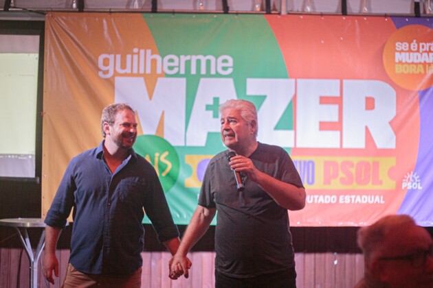 À esquerda, Guilherme Mazer (Psol), e à direita Roberto Requião (PT)